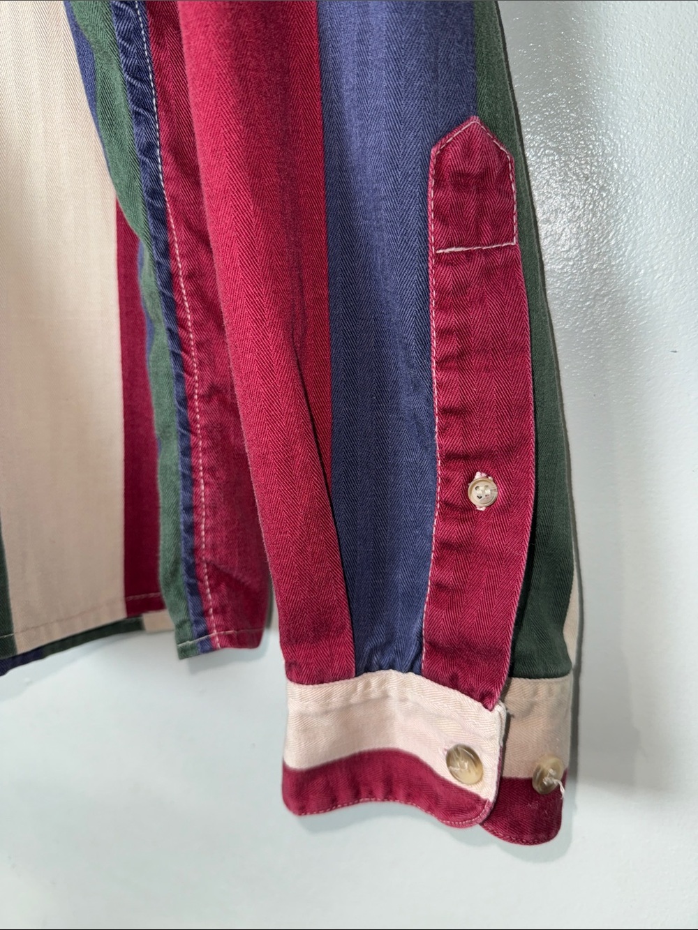 Vintage Coliseum Striped Button-Up Long Sleeve Brushpopper Western 100% Cotton L - Picture 4 of 12